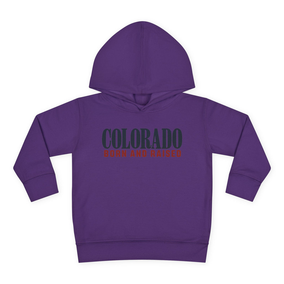 Colorado Born and Raised Premium Mountain Lifestyle Unisex Toddler Pullover Fleece Hoodie