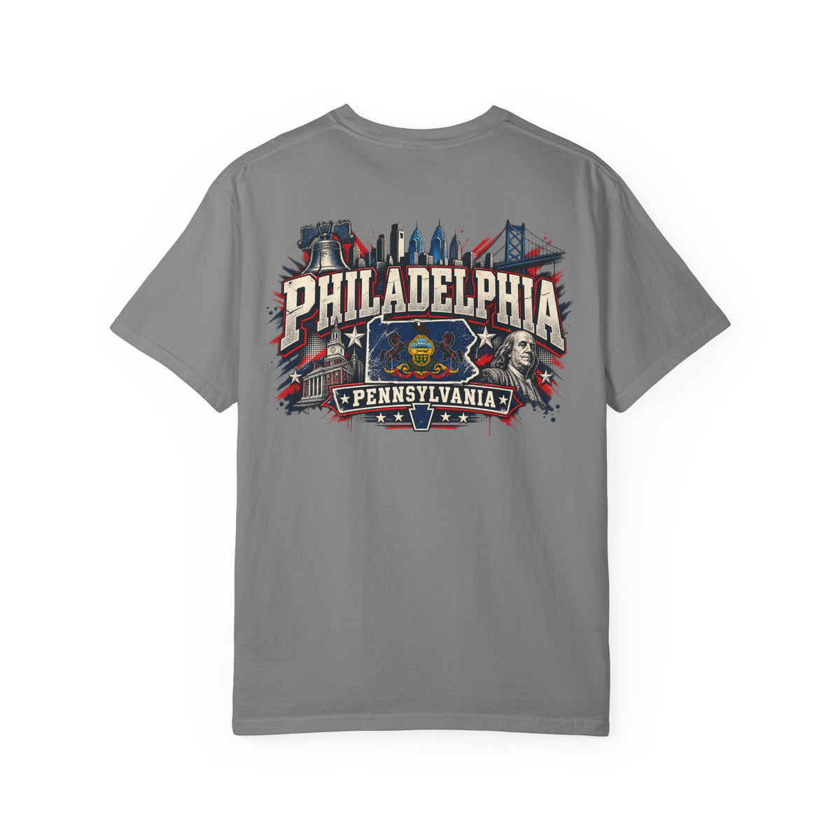 Philadelphia Pennsylvania Unisex Comfort Color 1717 Streetwear Graphic Tee