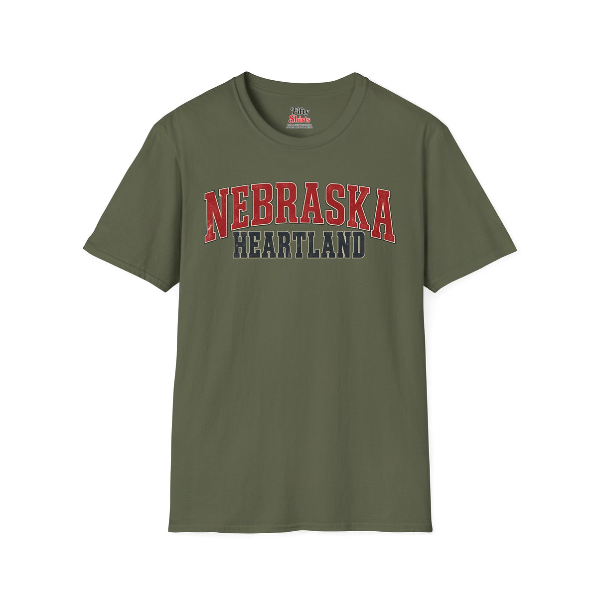 Nebraska Heartland Unisex Softstyle T Shirt State Name Graphic Tee