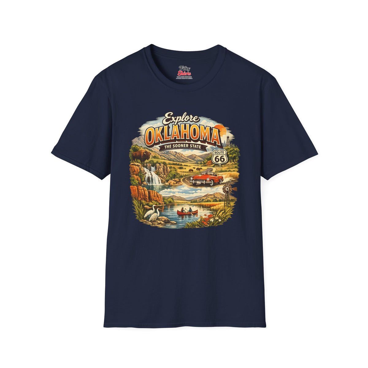 Explore Oklahoma Unisex Softstyle T Shirt State Pride Graphic Tee Collections FS03