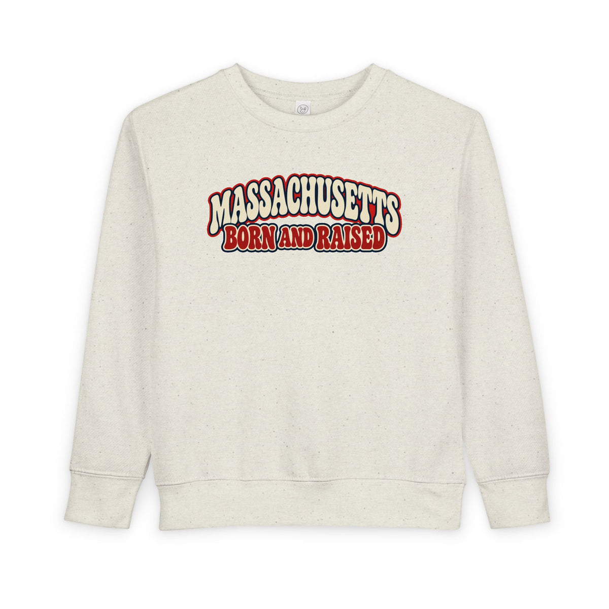 Massachusetts Born and Raised Retro 1970s Unisex Toddler Sweatshirt