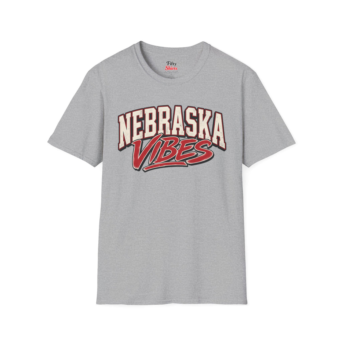 Nebraska Vibes Unisex Softstyle T Shirt State Name Graphic Tee