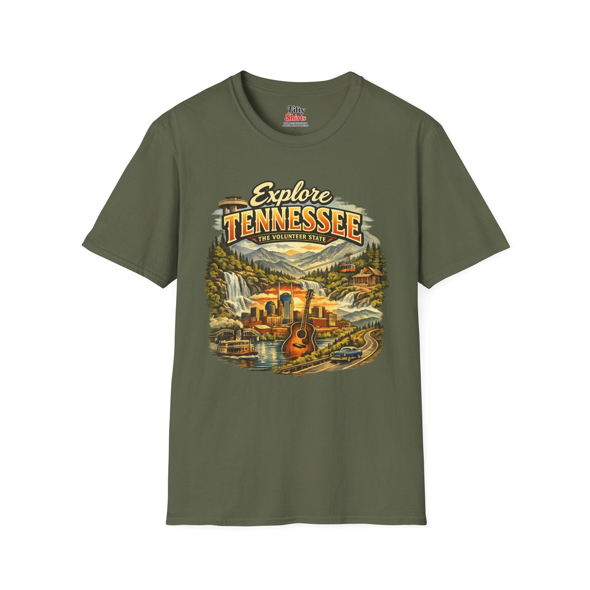 Explore Tennessee Unisex Softstyle T Shirt State Pride Graphic Tee Collections FS03