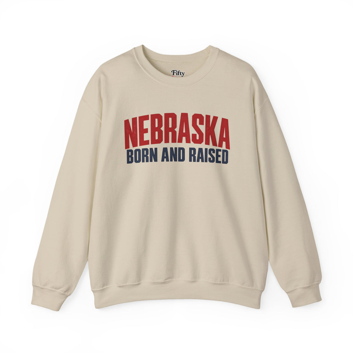 Nebraska Born and Raised Minimal Heritage Unisex Sweatshirt Graphic