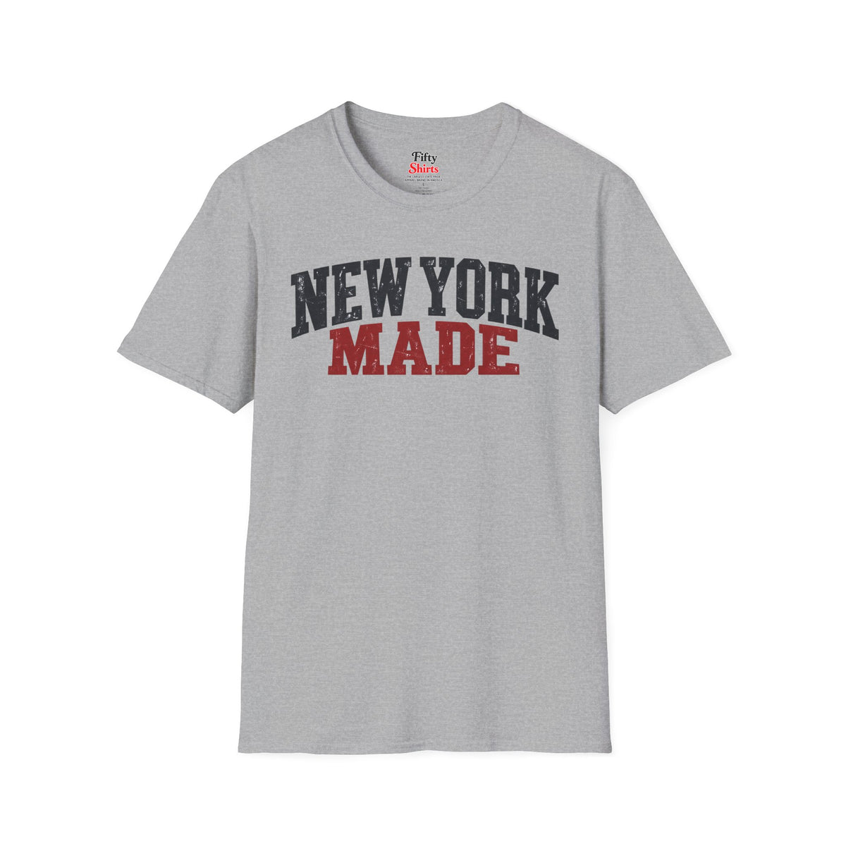 New York Made Unisex Softstyle T Shirt State Name Graphic Tee