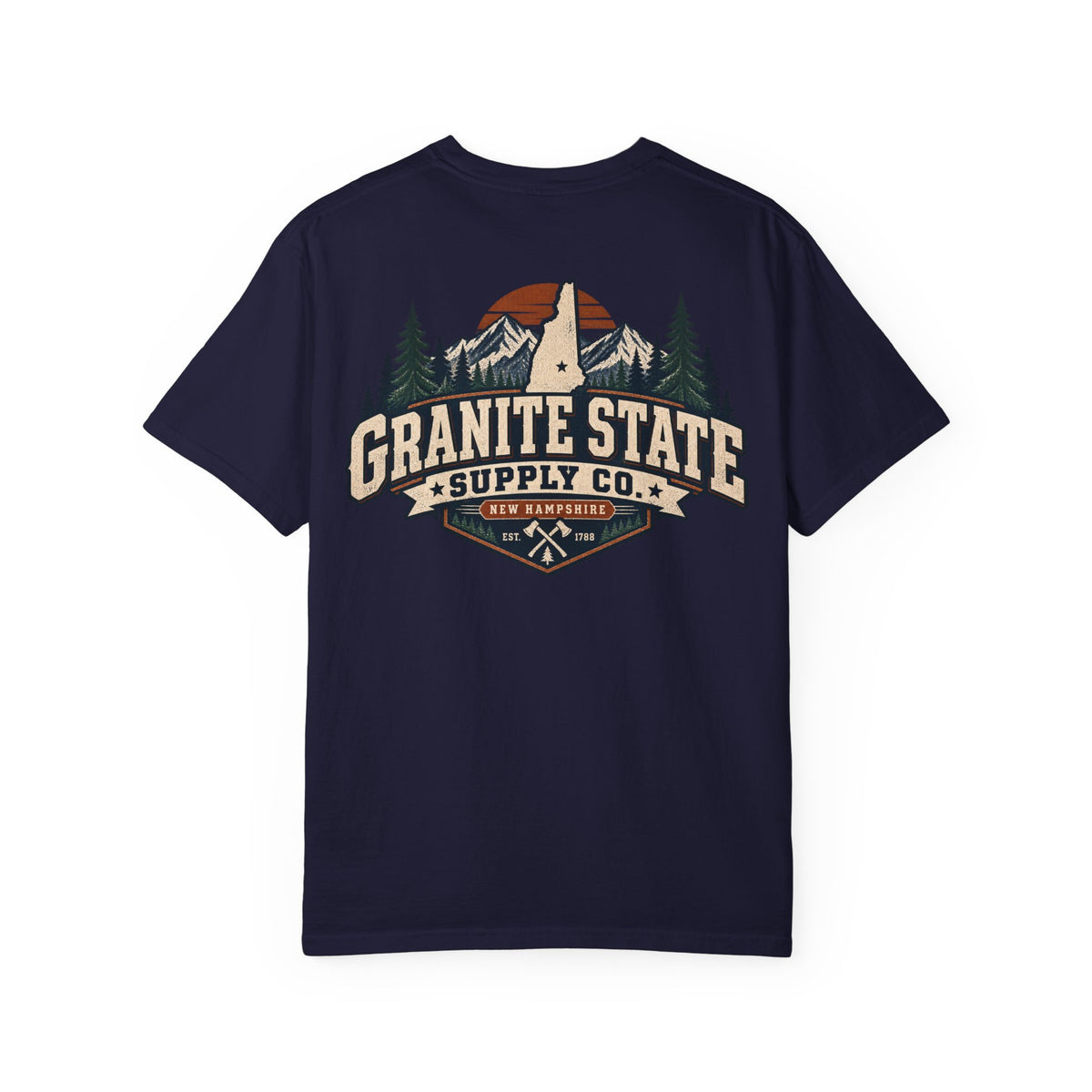 New Hampshire Granite State Supply Co Unisex Comfort Color 1717 Streetwear Graphic Tee
