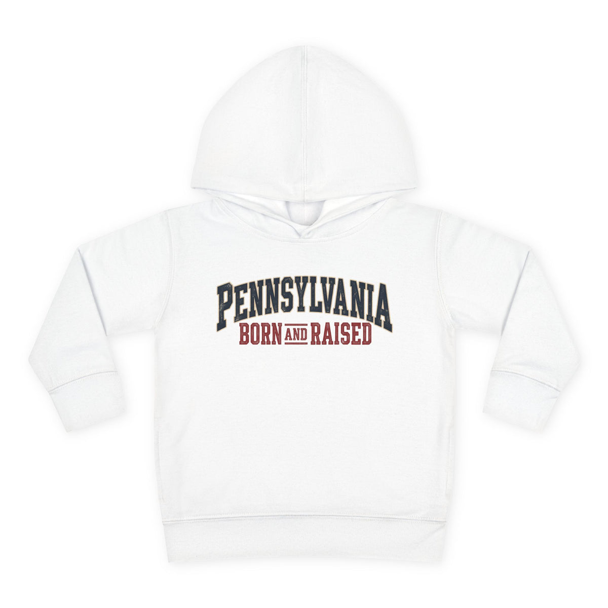 Pennsylvania Born and Raised Classic Souvenir Unisex Toddler Pullover Fleece Hoodie