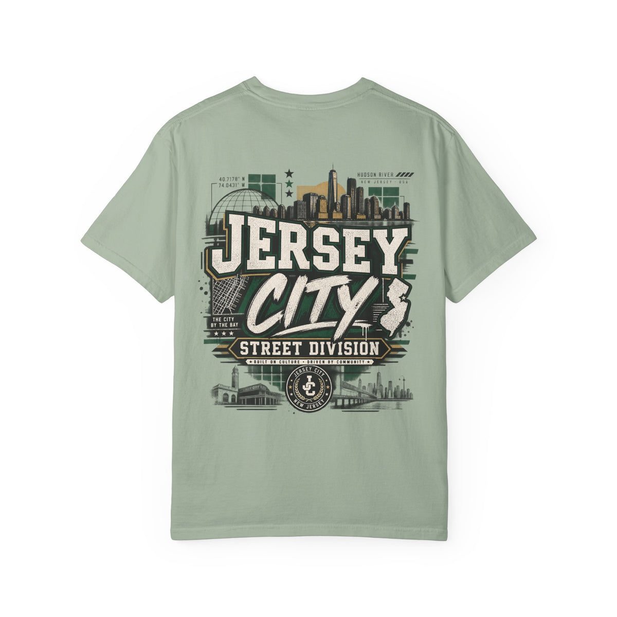 New Jersey City Street Division Unisex Comfort Color 1717 Streetwear Graphic Tee
