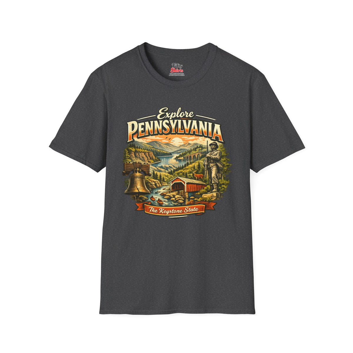 Explore Pennsylvania Unisex Softstyle T Shirt State Pride Graphic Tee Collections FS03