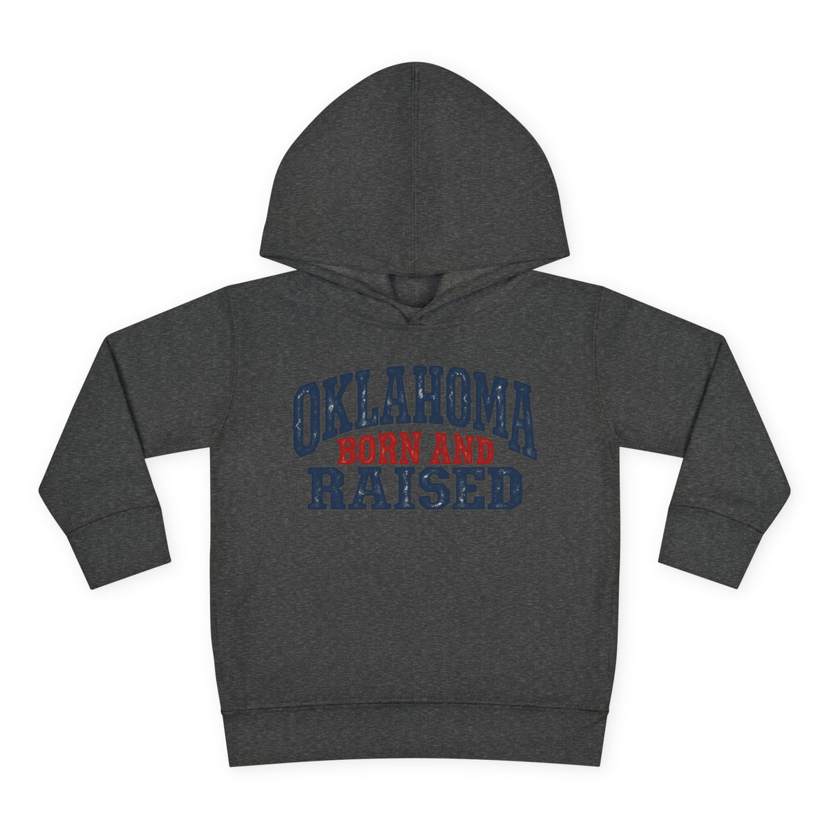 Oklahoma Born and Raised Rustic Americana Unisex Toddler Pullover Fleece Hoodie