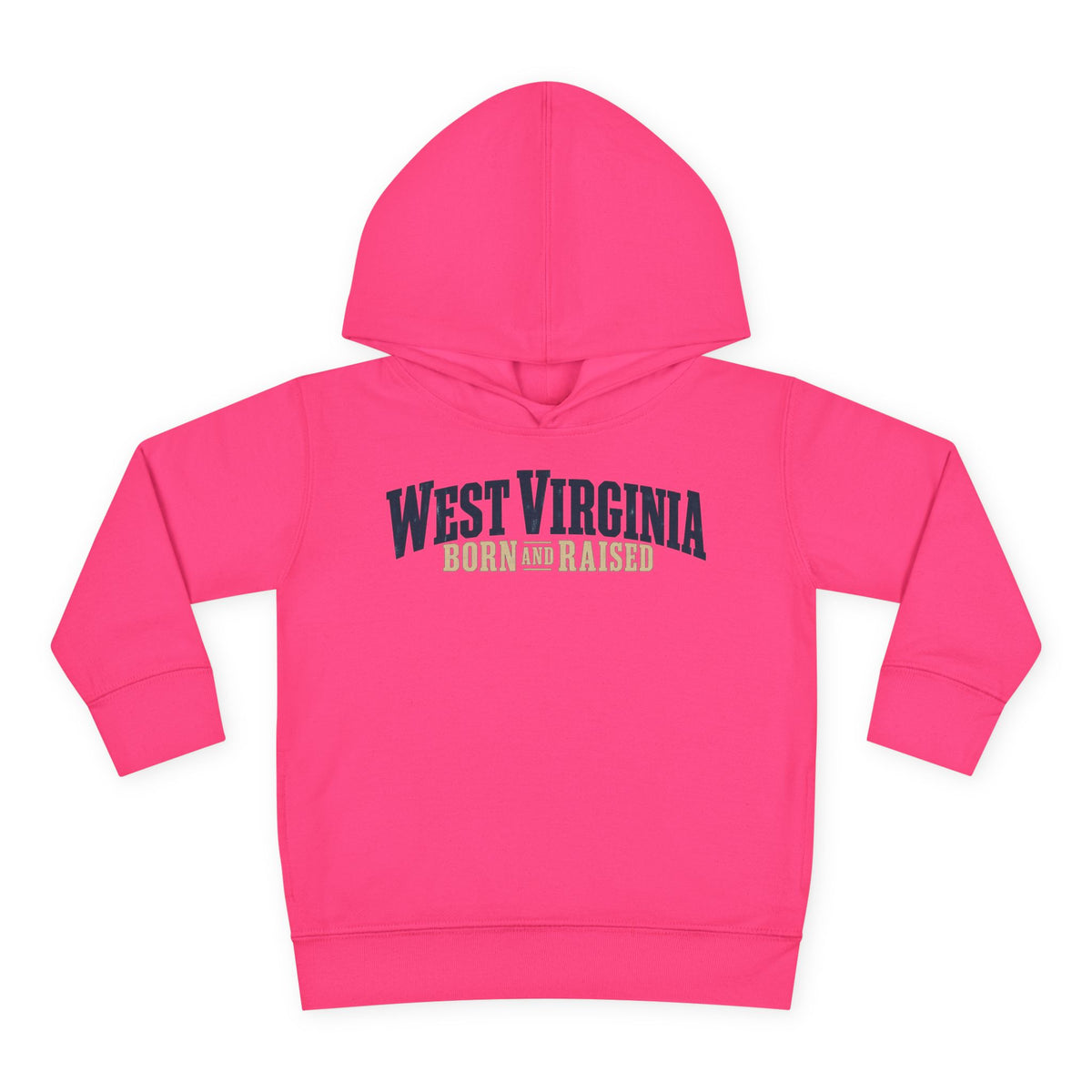 West Virginia Born and Raised Southern Heritage Unisex Toddler Pullover Fleece Hoodie