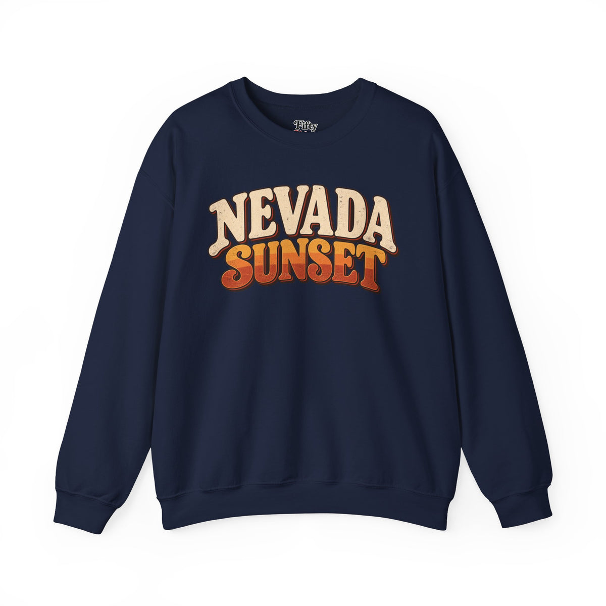 Nevada Sunset Unisex Crewneck Sweatshirt State Name Graphic