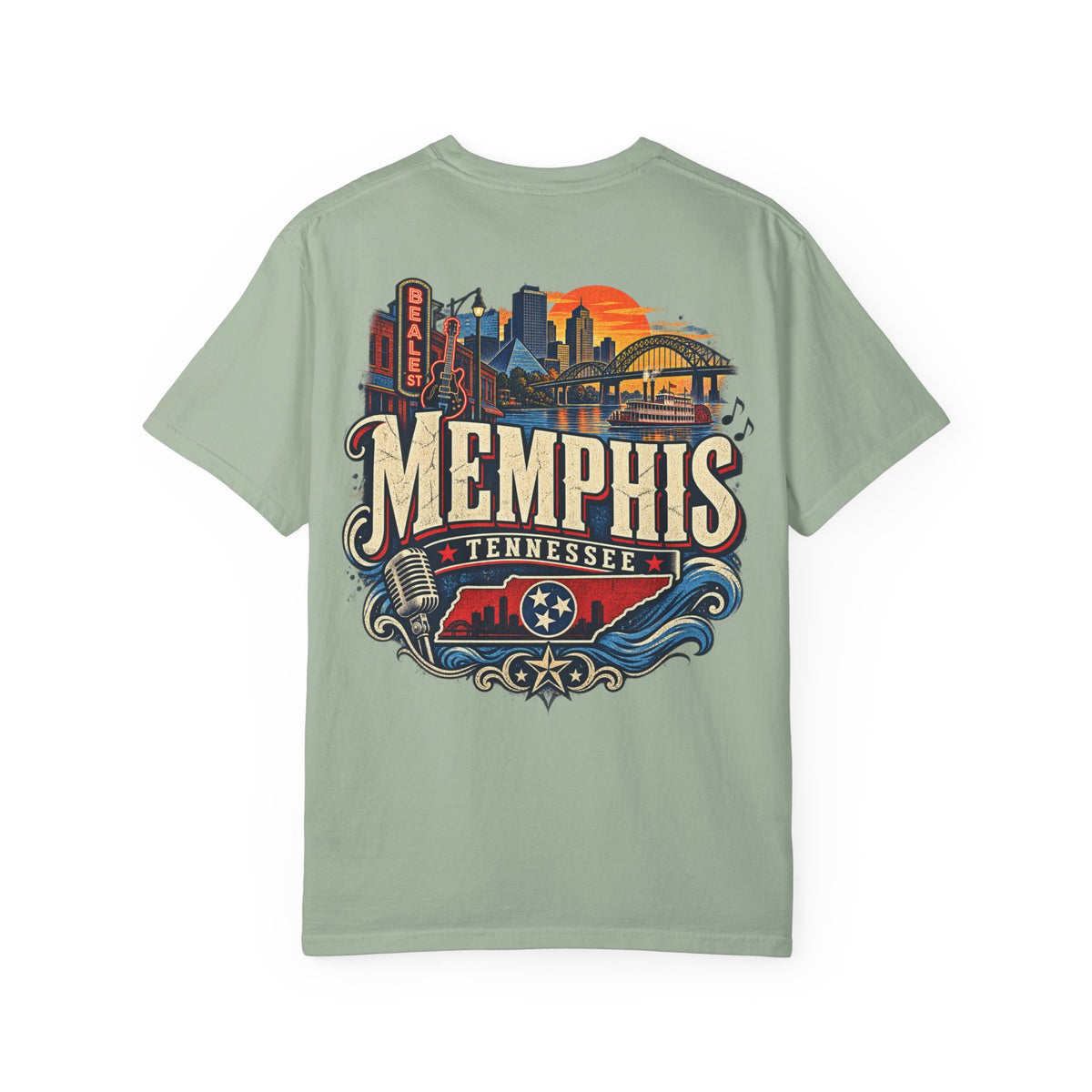 Memphis Tennessee Unisex Comfort Color 1717 Streetwear Graphic Tee