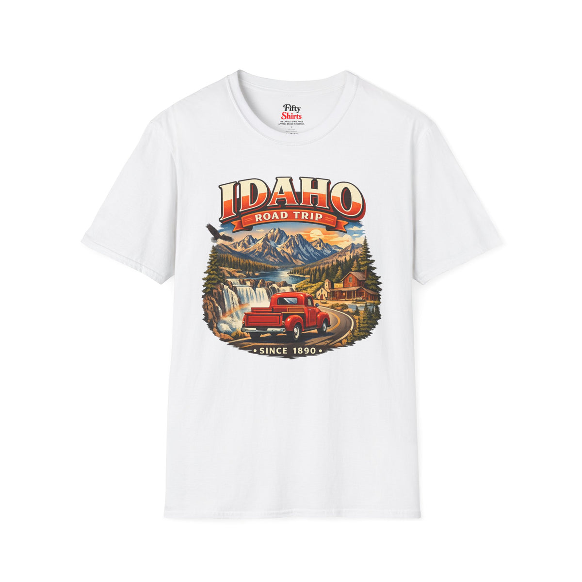 Idaho Road Trip Unisex Softstyle T Shirt State Pride Graphic Tee Collections FS03