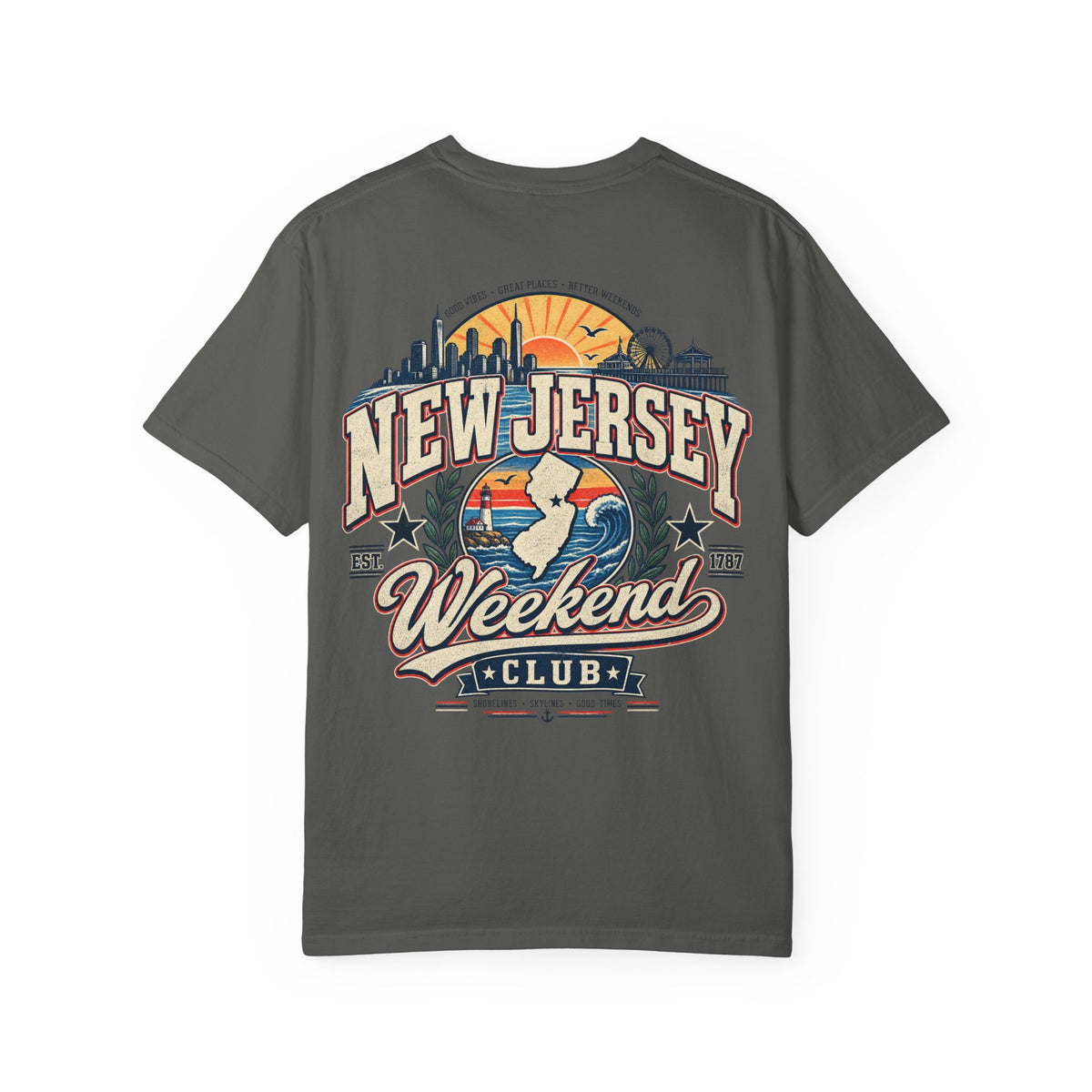 New Jersey Weekend Club Unisex Comfort Color 1717 Streetwear Graphic Tee