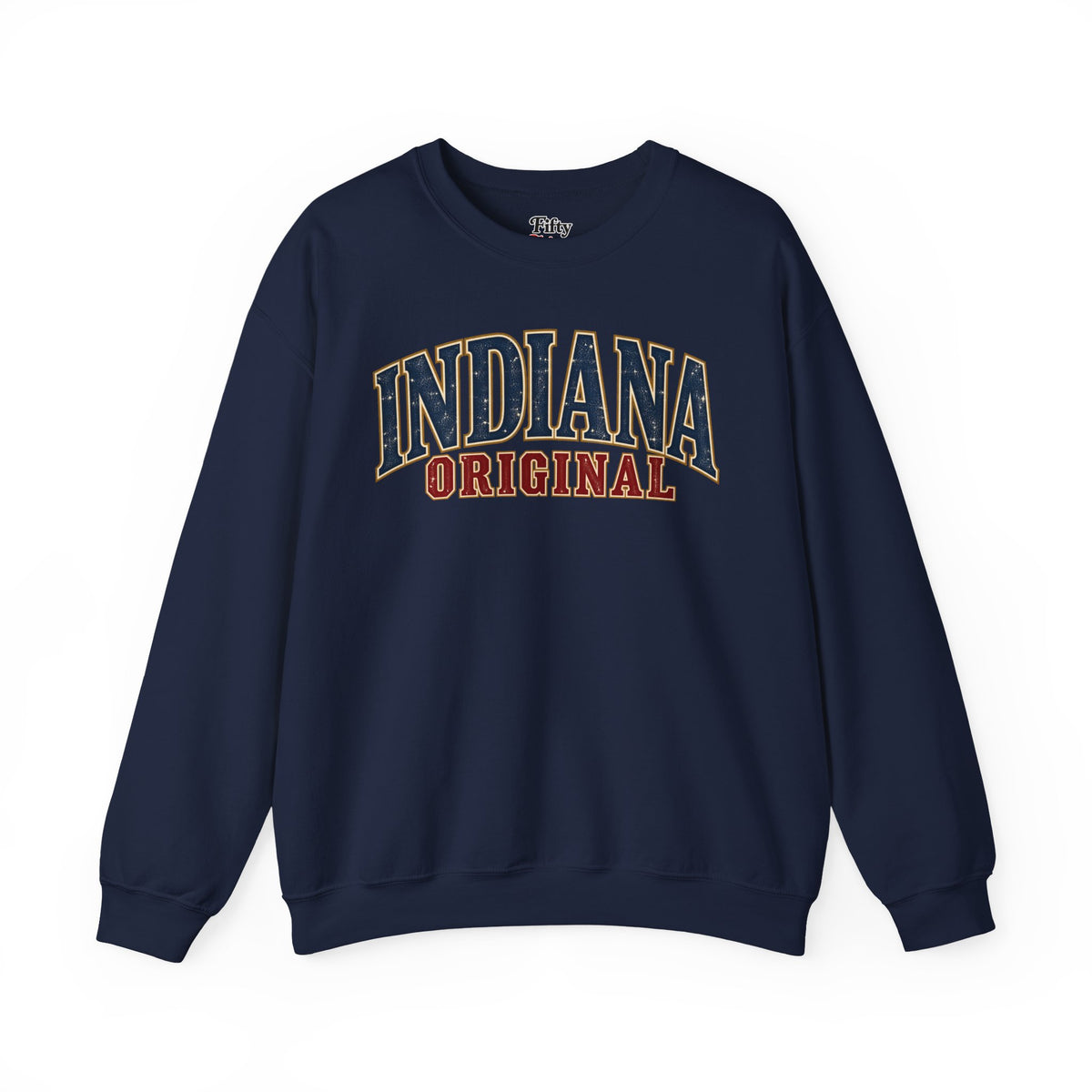 Indiana Original Unisex Crewneck Sweatshirt State Name Graphic