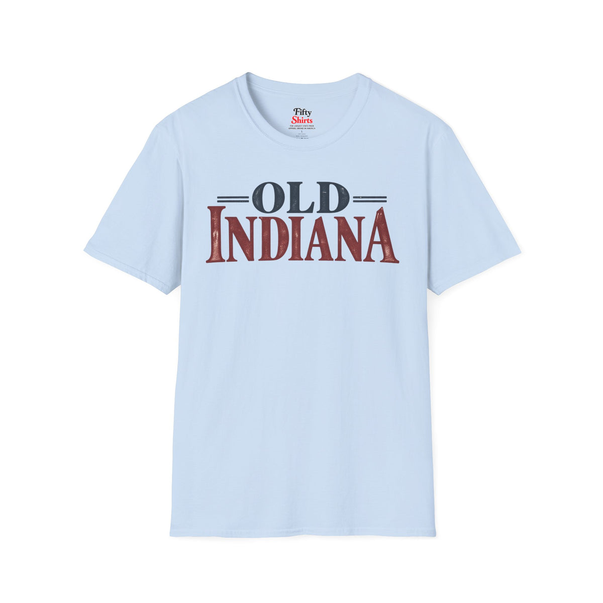 Old Indiana Unisex Softstyle T Shirt State Name Graphic Tee
