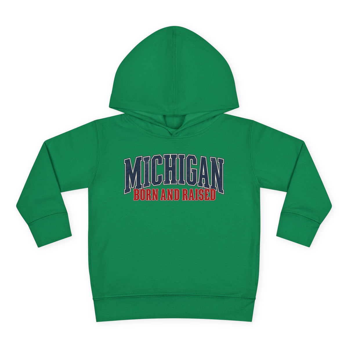 Michigan Born and Raised Luxury Vintage Streetwear Unisex Toddler Pullover Fleece Hoodie