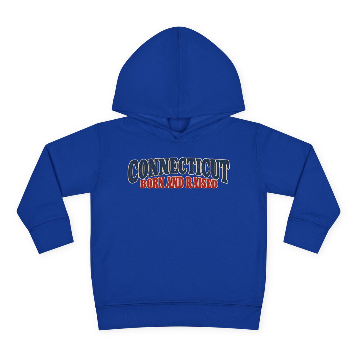 Connecticut Born and Raised 1970s Americana Unisex Toddler Pullover Fleece Hoodie