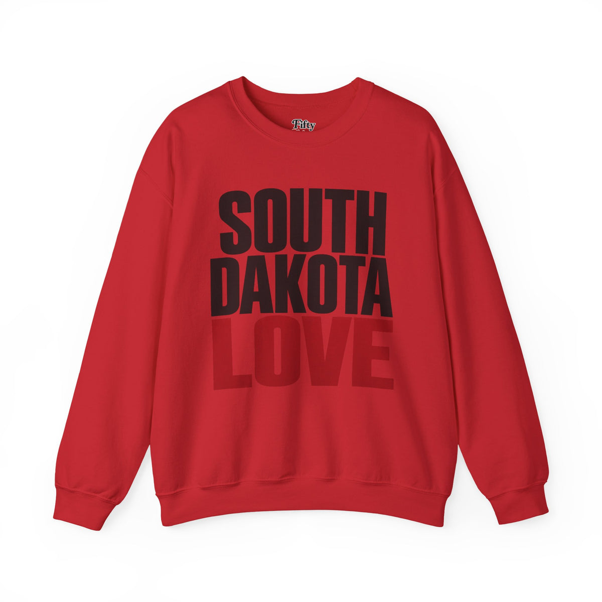 South Dakota Love Unisex Crewneck Sweatshirt State Name Graphic