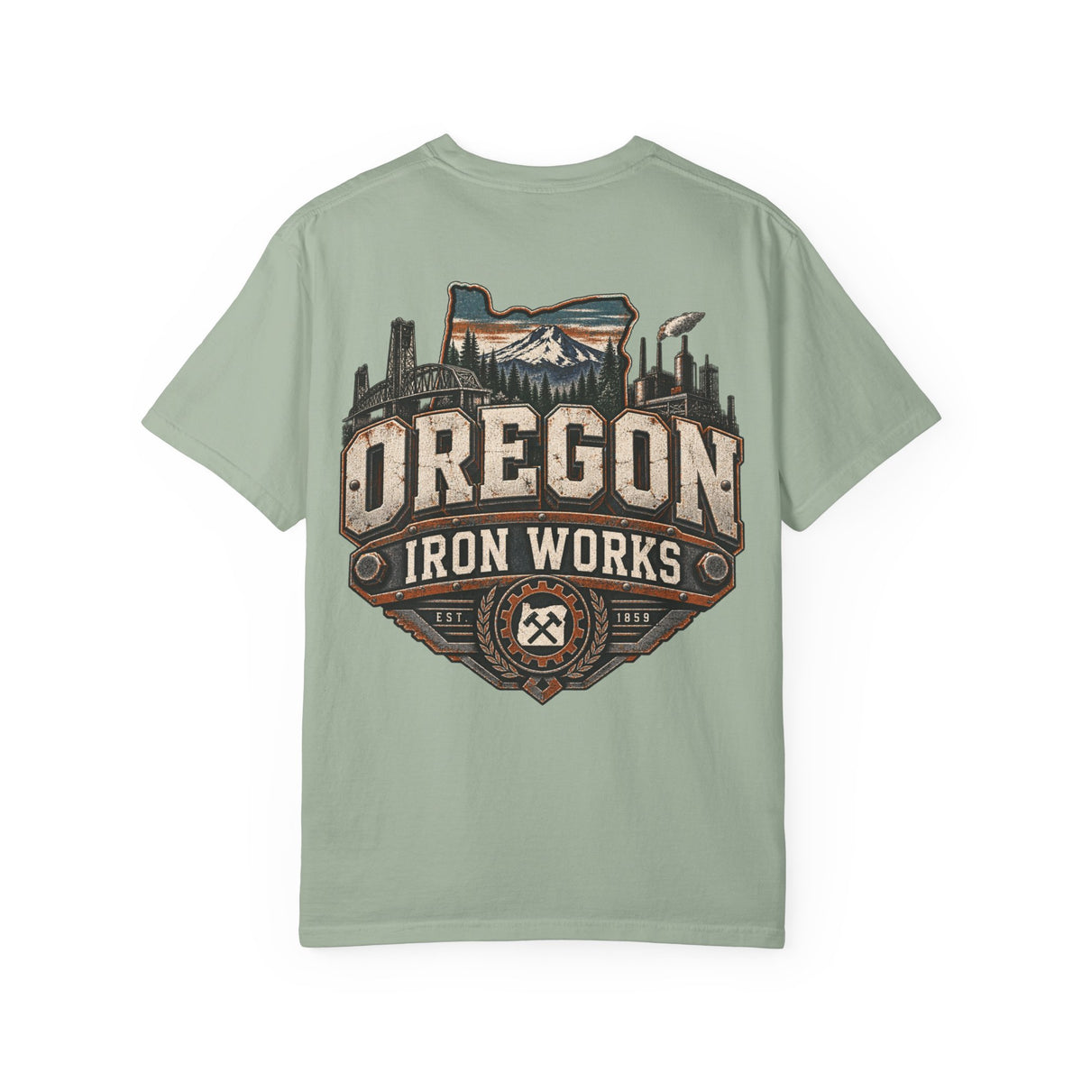 Oregon Iron Works Unisex Comfort Color 1717 Streetwear Graphic Tee