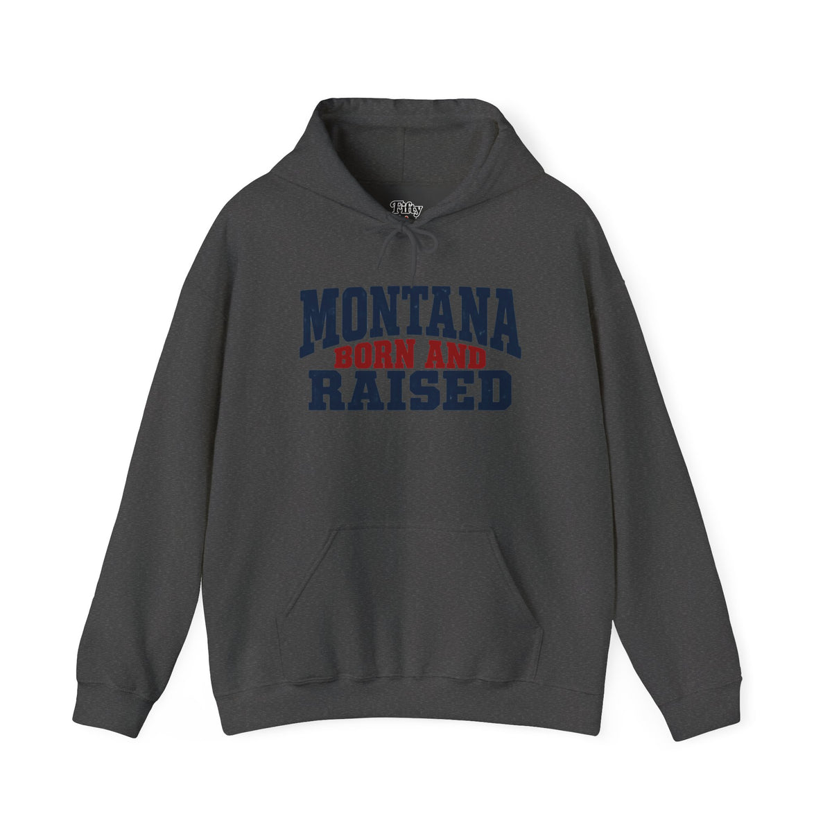 Montana Born and Raised Rustic Workwear Unisex Hoodie Graphic