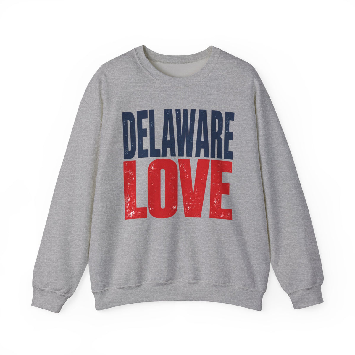 Delaware Love Unisex Crewneck Sweatshirt State Name Graphic