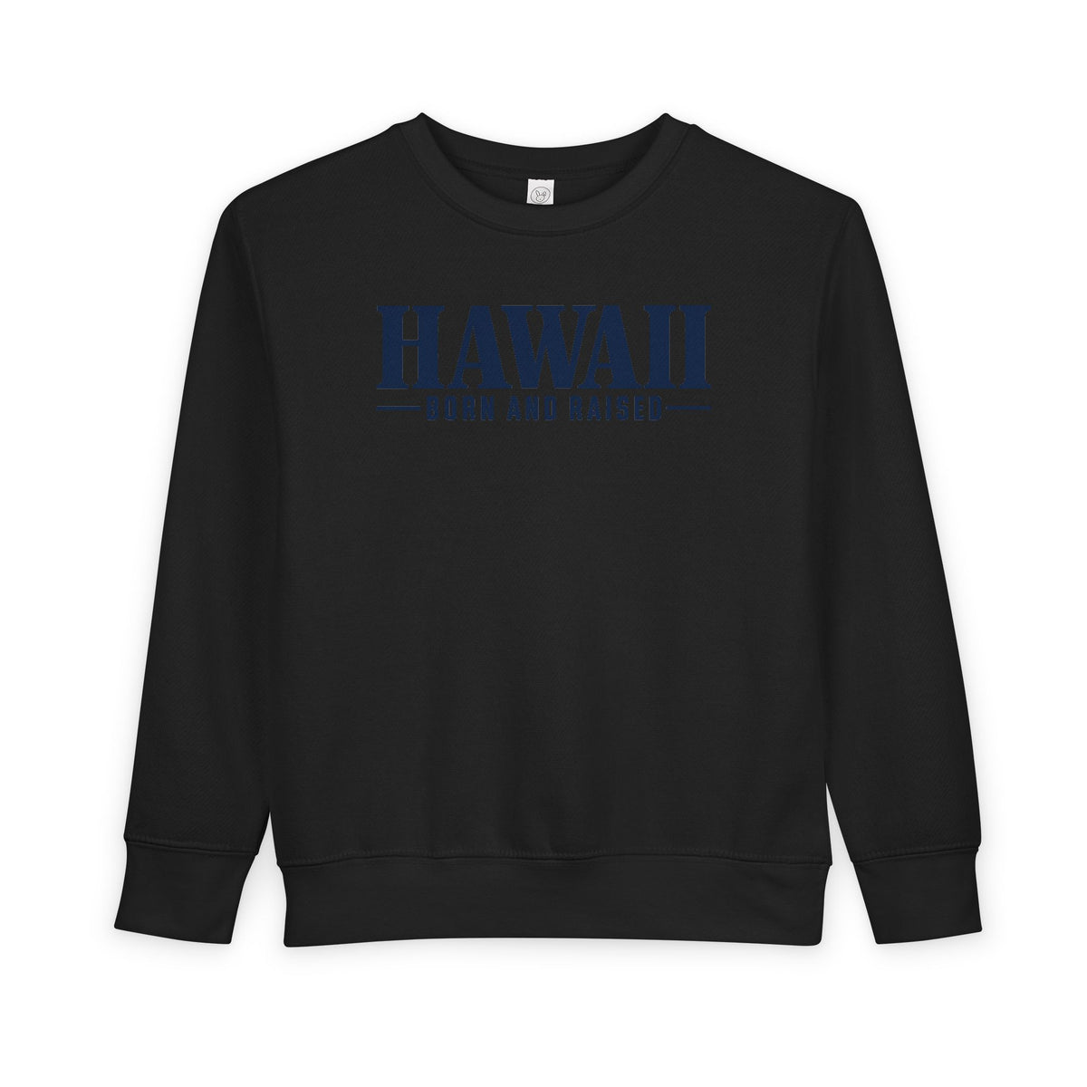 Hawaii Born and Raised Luxury Streetwear Unisex Toddler Sweatshirt