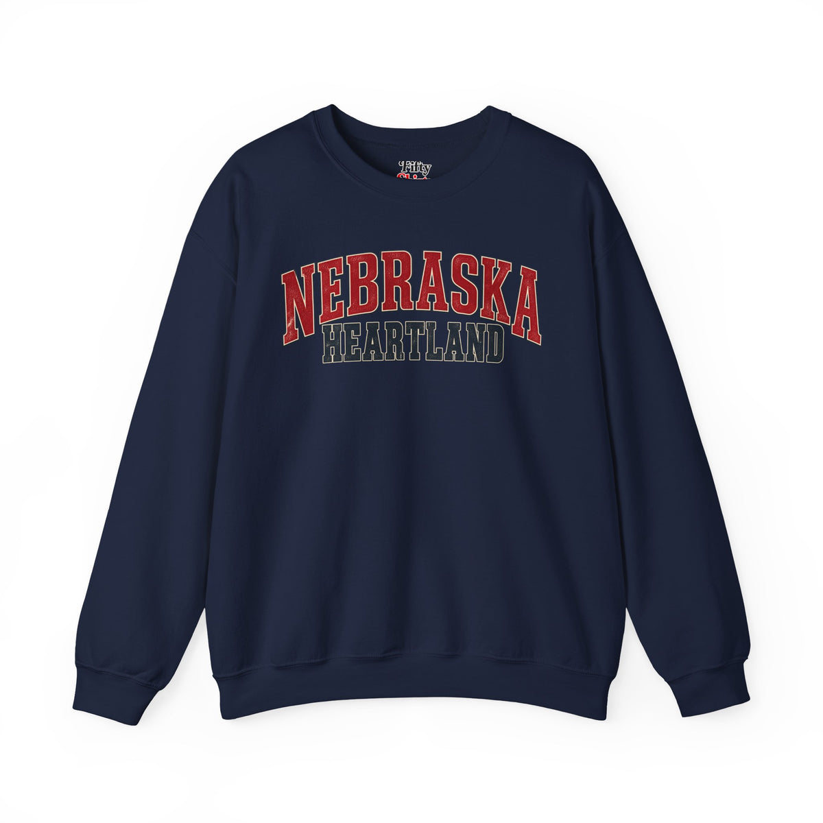 Nebraska Heartland Unisex Crewneck Sweatshirt State Name Graphic