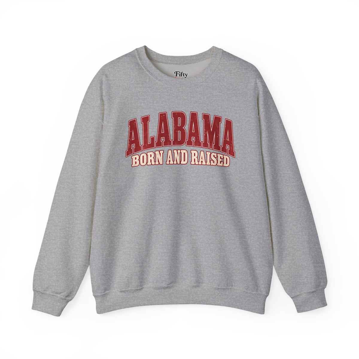 Alabama Born and Raised Classic Southern Heritage Unisex Sweatshirt Graphic