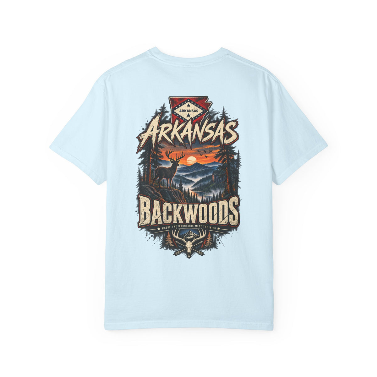 Arkansas Backwoods Unisex Comfort Color 1717 Streetwear Graphic Tee