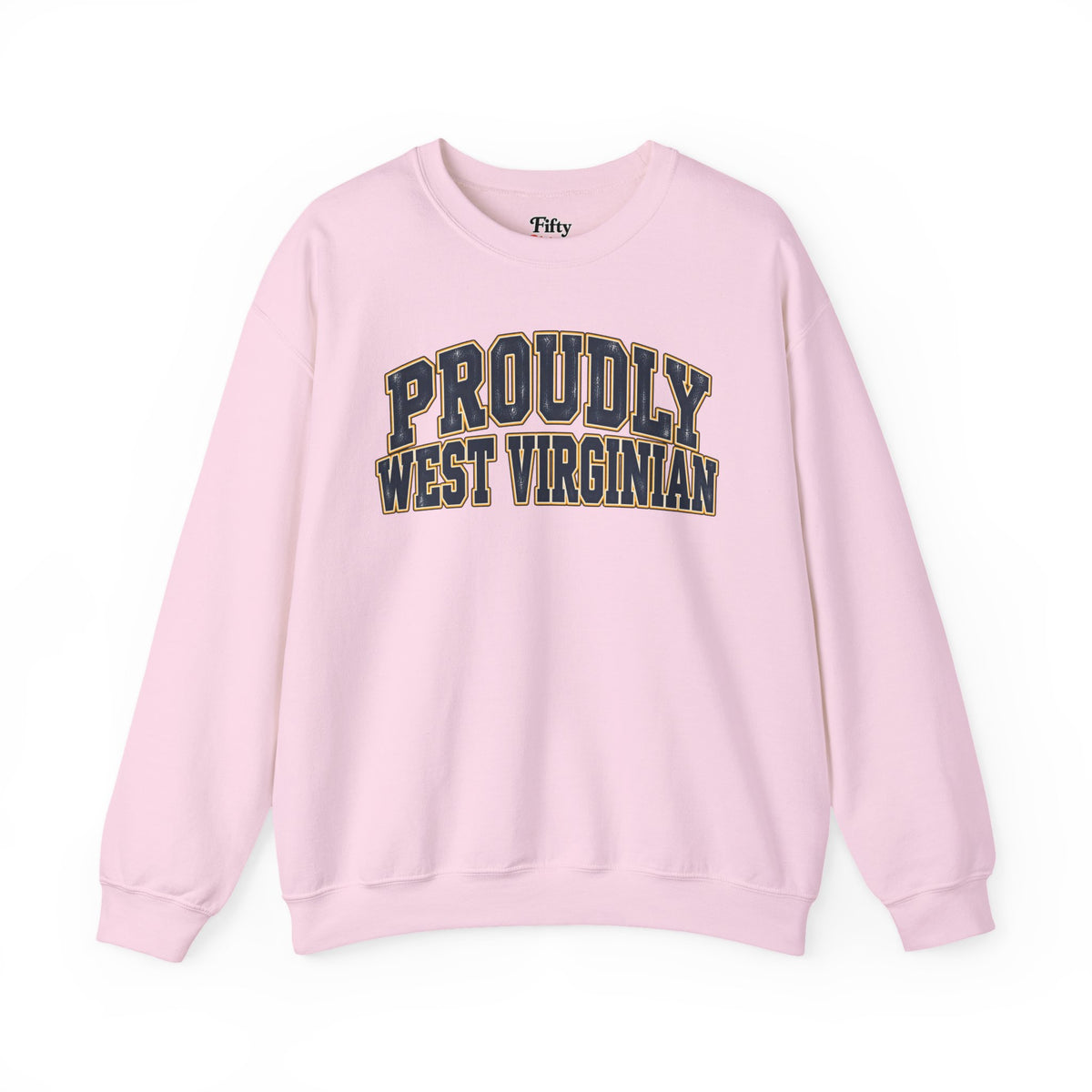 Proudly West Virginian Virginia Unisex Crewneck Sweatshirt State Name Graphic