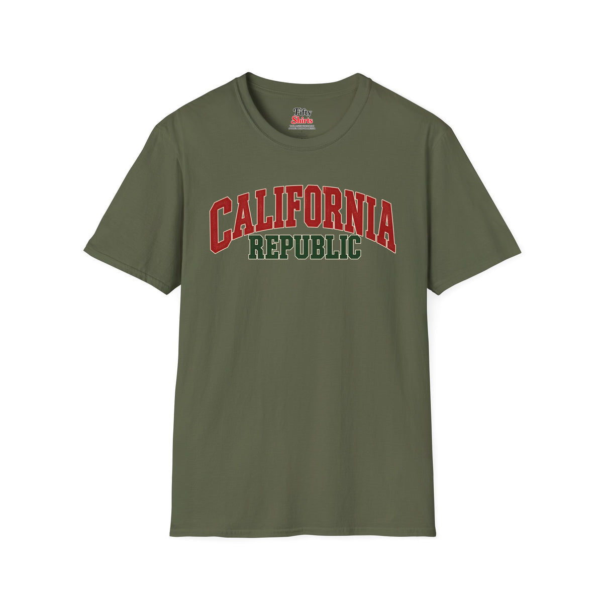 California Republic Unisex Softstyle T Shirt State Name Graphic Tee