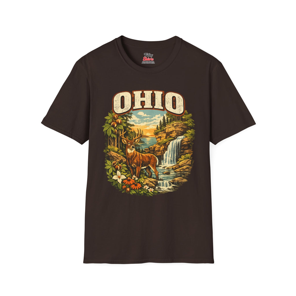 Ohio Wildlife Unisex Softstyle T Shirt State Pride Graphic Tee Collections FS03