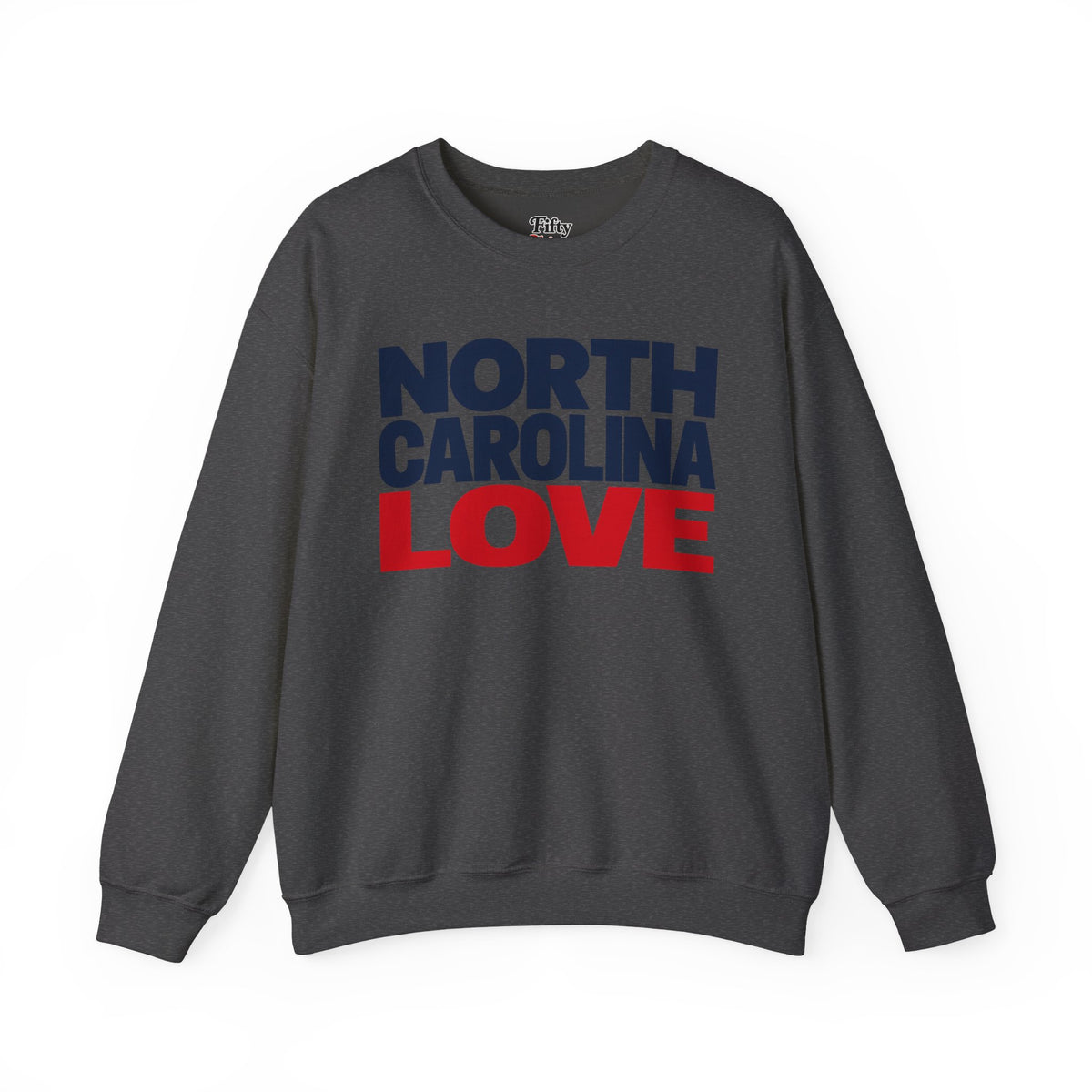 North Carolina Love Unisex Crewneck Sweatshirt State Name Graphic