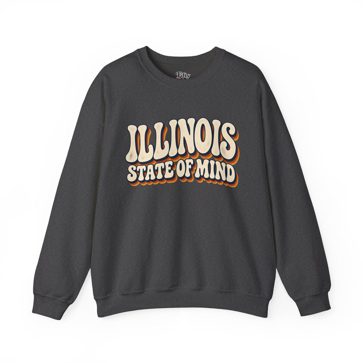 Illinois State of Mind Unisex Crewneck Sweatshirt State Name Graphic