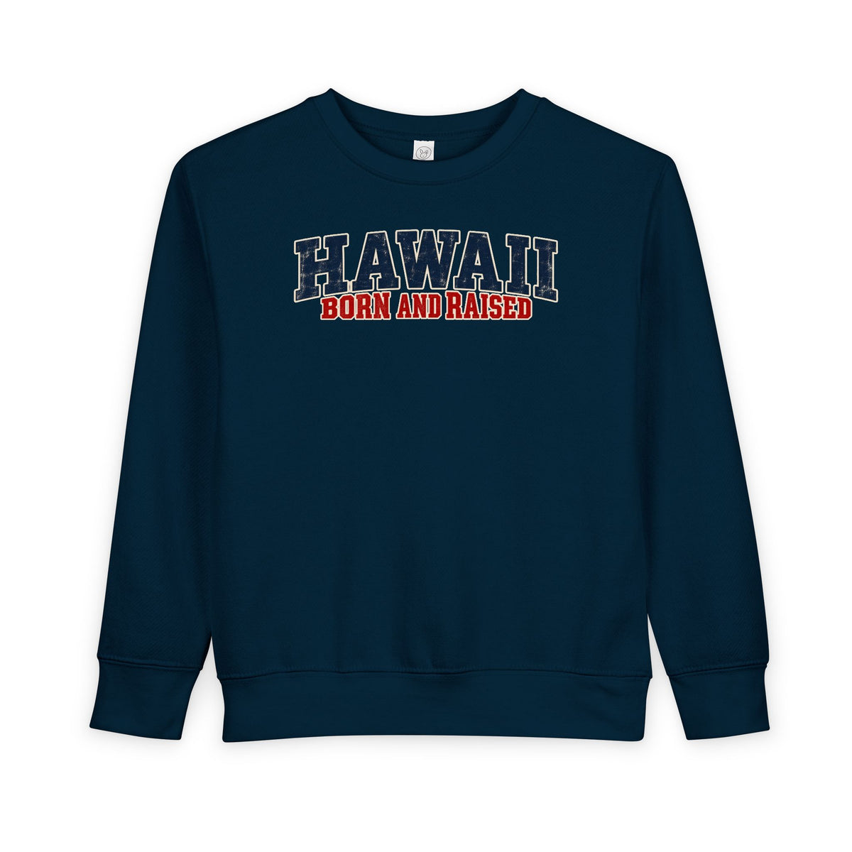 Hawaii Born and Raised Bold Western Americana Unisex Toddler Sweatshirt