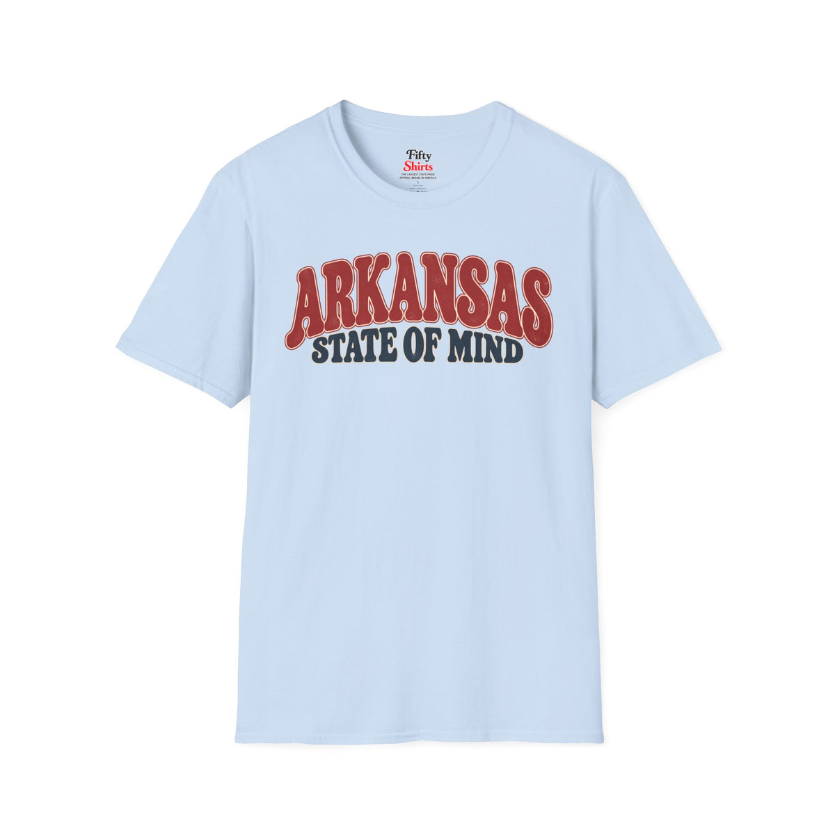 Arkansas State of Mind Unisex Softstyle T Shirt State Name Graphic Tee