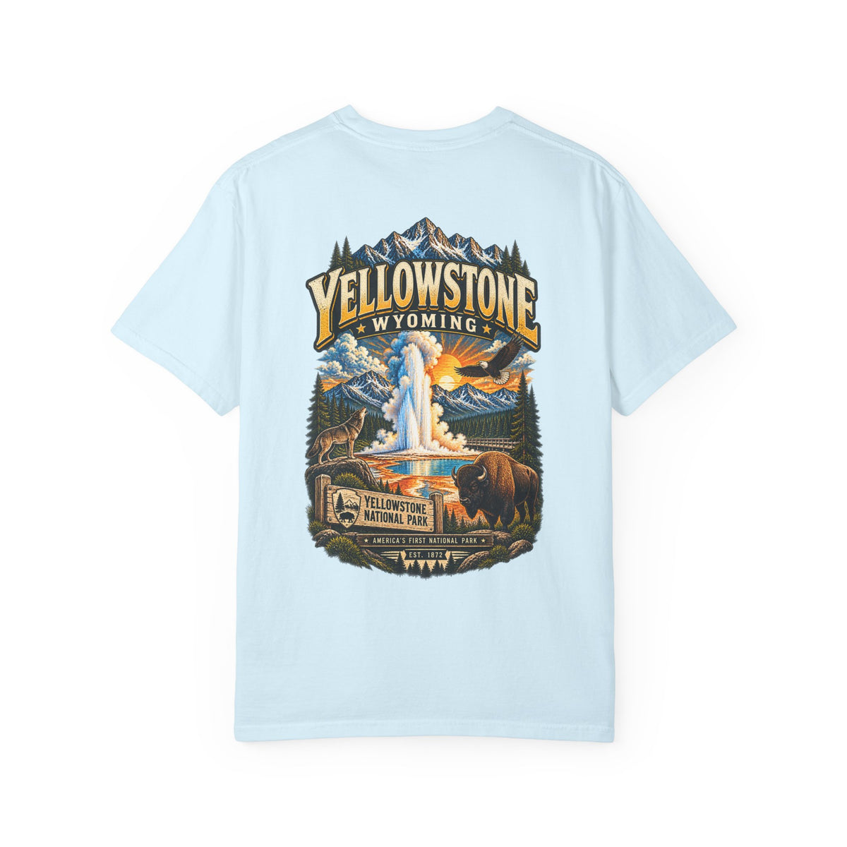 Yellowstone Wyoming Unisex Comfort Color 1717 Streetwear Graphic Tee