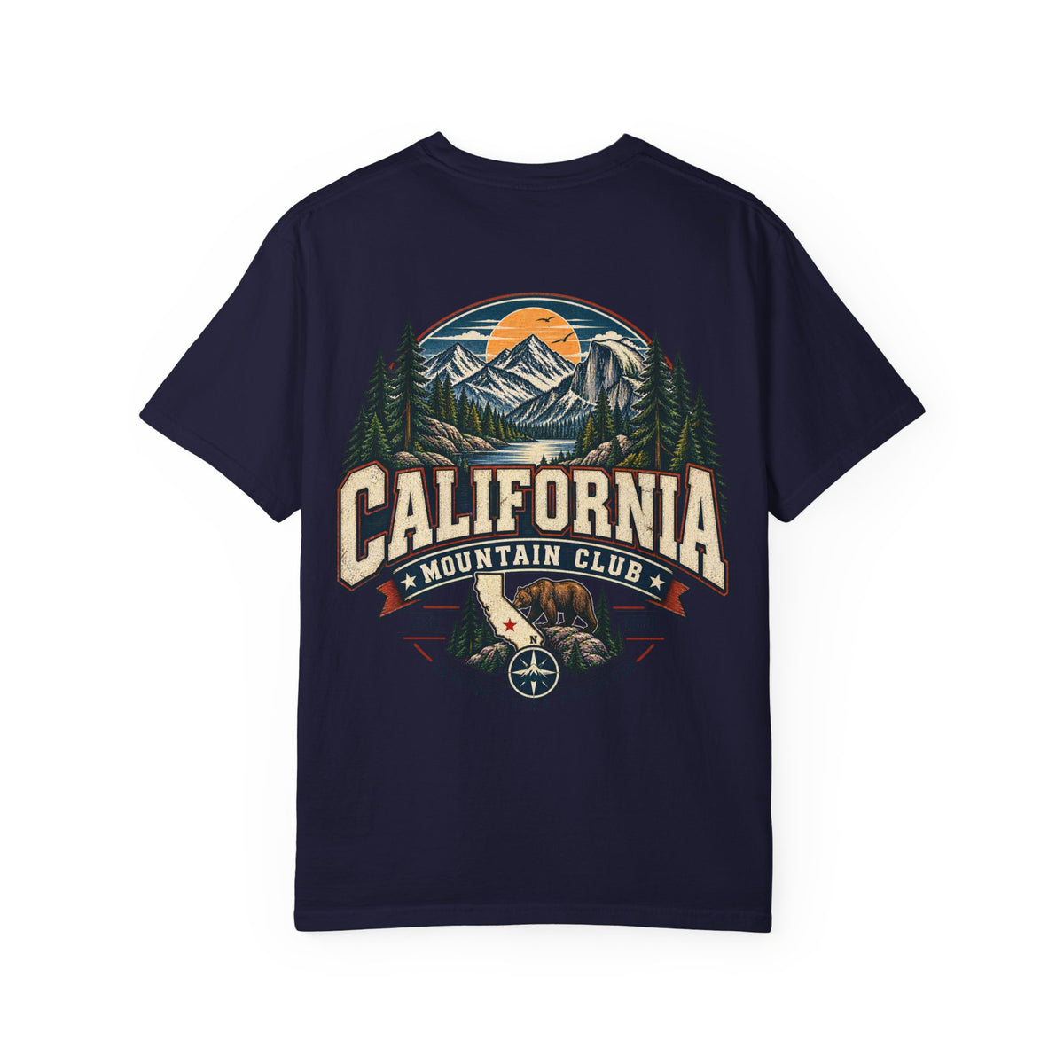 California Mountain Club Unisex Comfort Color 1717 Streetwear Graphic Tee