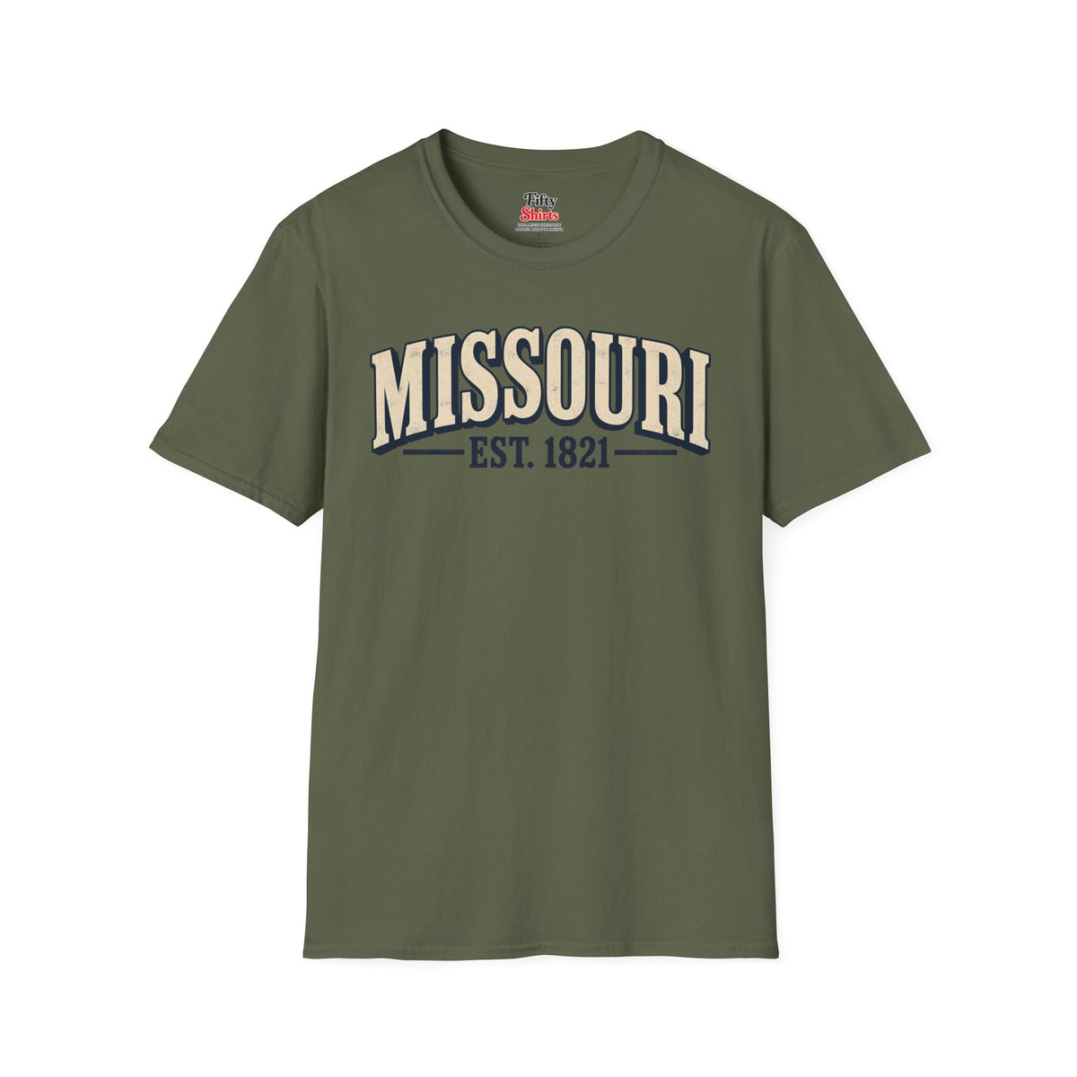 Missouri Est 1821 Unisex Softstyle T Shirt State Name Graphic Tee