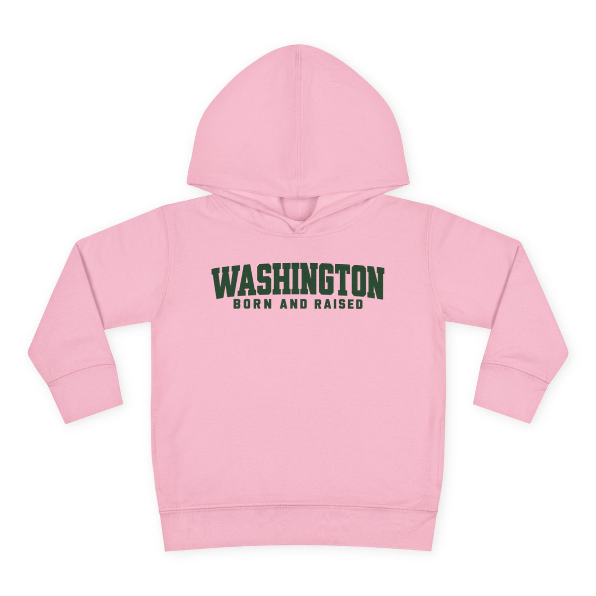 Washington Born and Raised Minimal Modern Unisex Toddler Pullover Fleece Hoodie