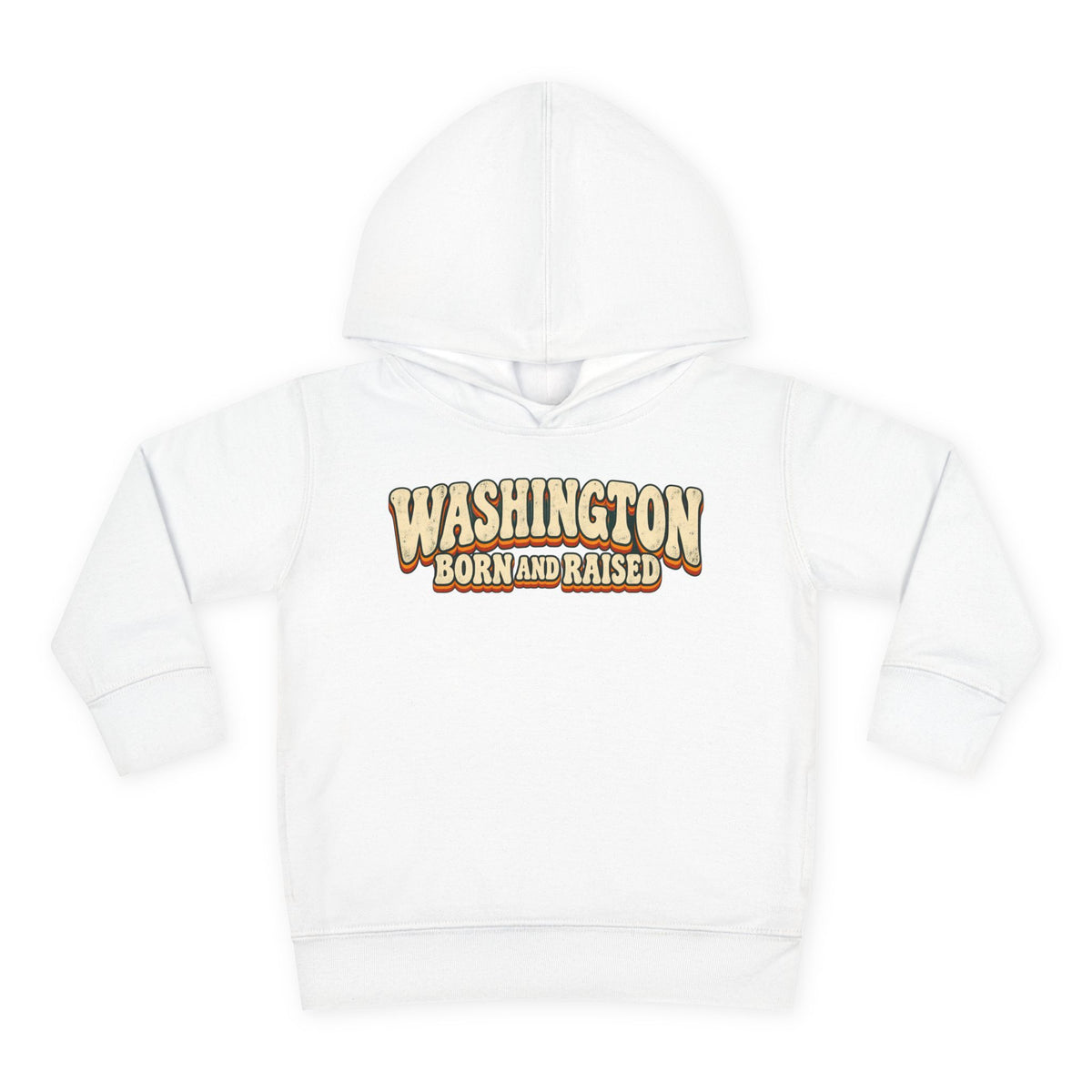 Washington Born and Raised Vintage 1970s Unisex Toddler Pullover Fleece Hoodie