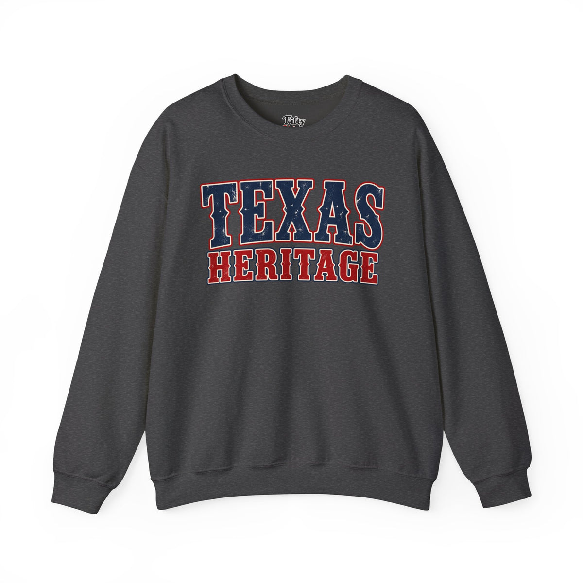 Texas Heritage Unisex Crewneck Sweatshirt State Name Graphic