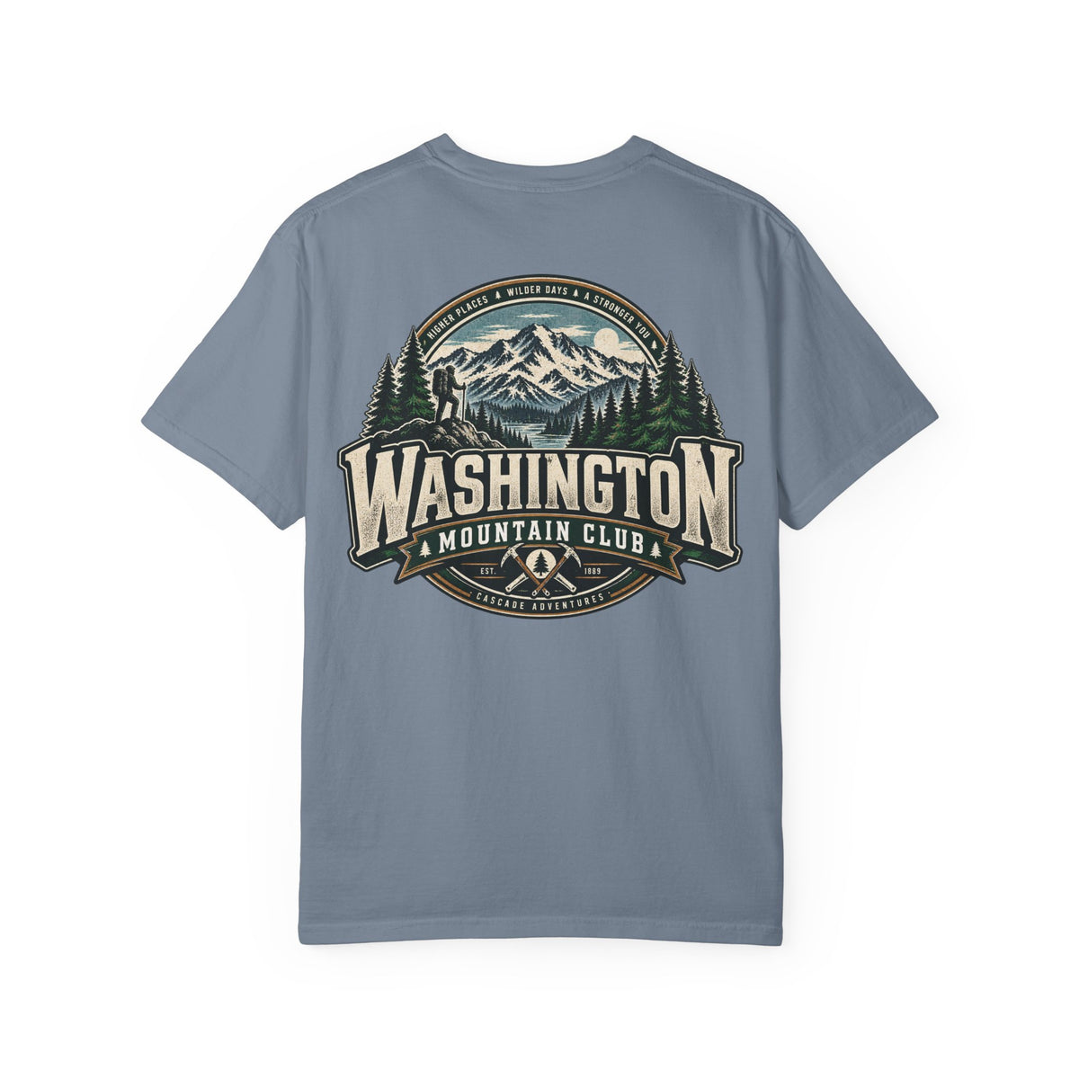Washington Mountain Club Unisex Comfort Color 1717 Streetwear Graphic Tee