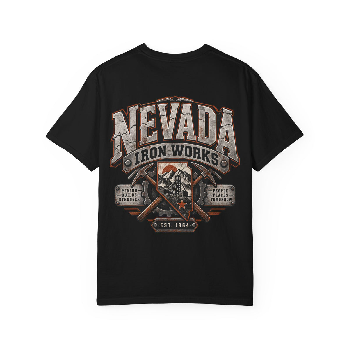 Nevada Iron Works Unisex Comfort Color 1717 Streetwear Graphic Tee