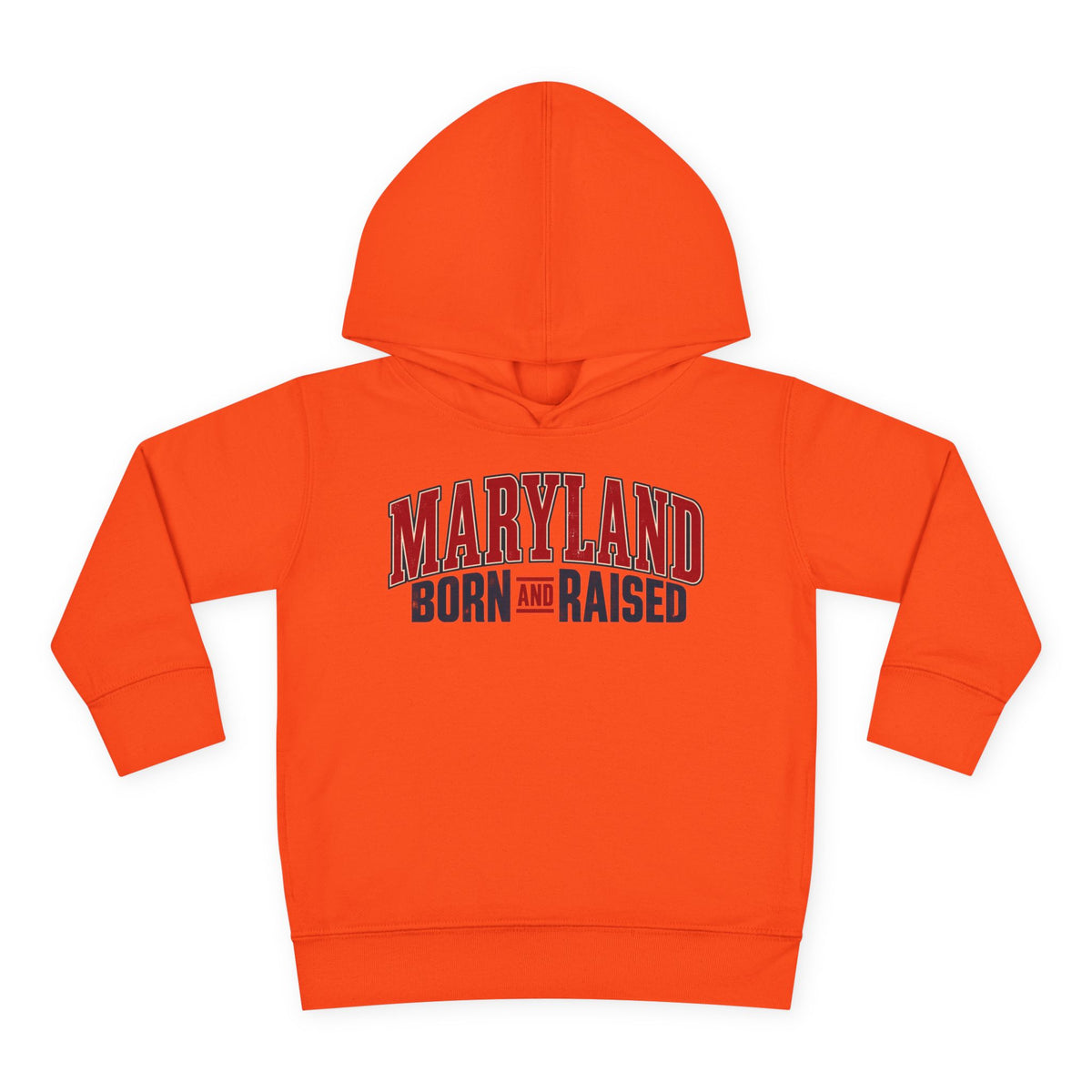 Maryland Born and Raised Timeless Heritage Unisex Toddler Pullover Fleece Hoodie