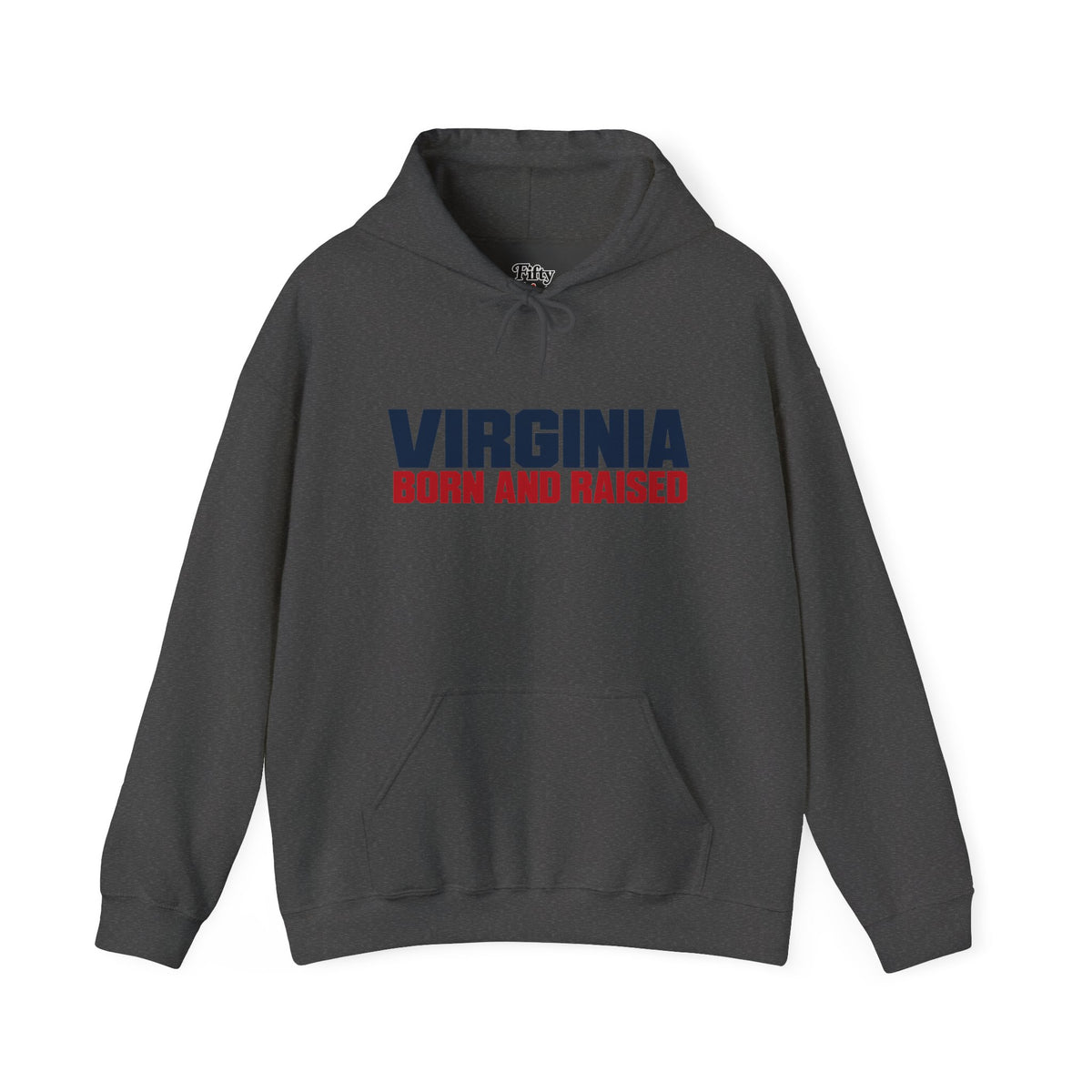 Virginia Born and Raised Minimal Modern Unisex Hoodie Graphic