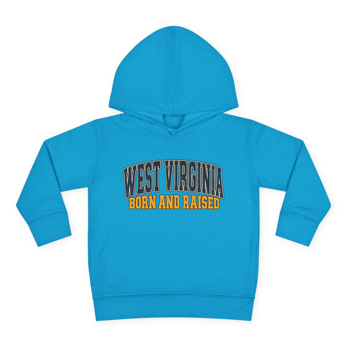 West Virginia Born and Raised Vintage Americana Unisex Toddler Pullover Fleece Hoodie