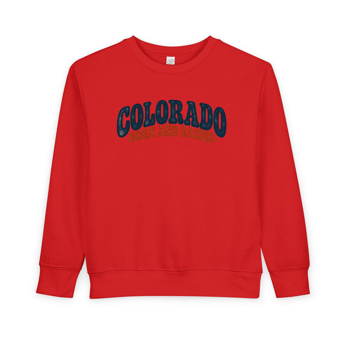 Colorado Born and Raised Retro 1970s Unisex Toddler Sweatshirt